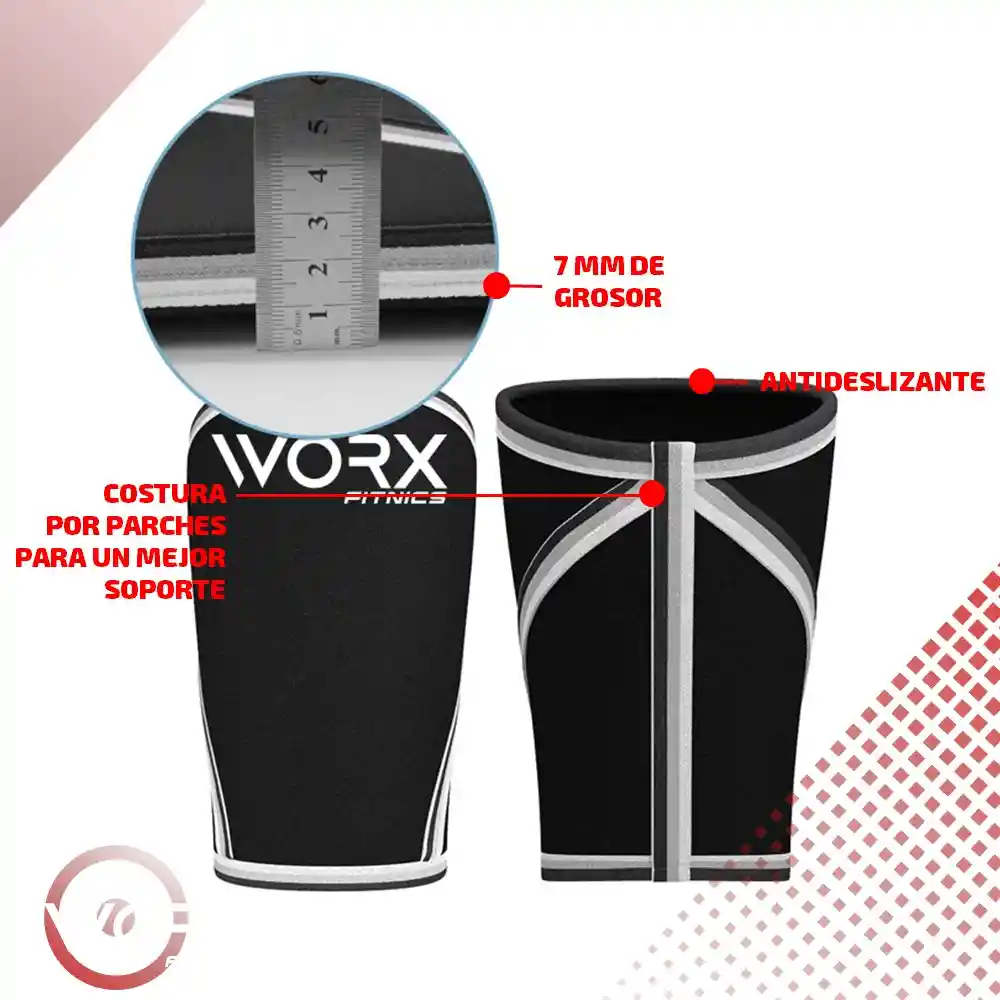 Rodillera Deportiva Worx Gym Compresion Neopreno X 2 - M