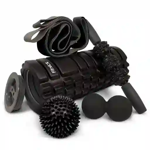 Rodillo Roller Masajeador Set 5 En 1 Ejercicio Yoga Pilates