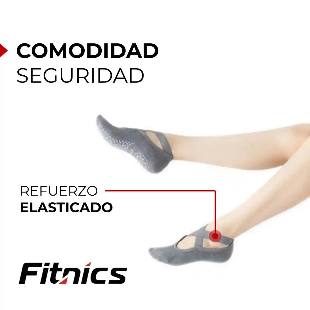 Medias Antideslizantes Yoga Pilates Fitnics Set 3 Pares