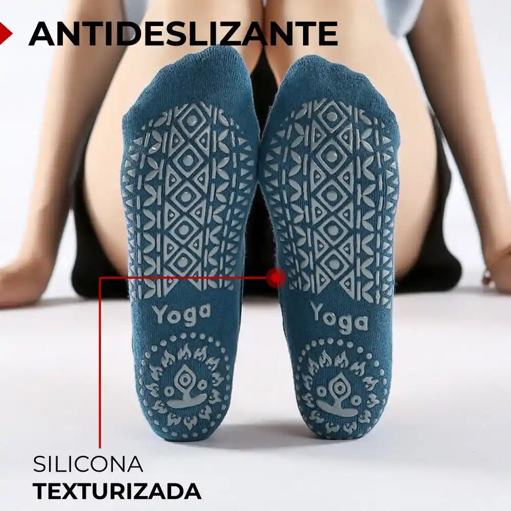 Medias Antideslizantes Yoga Pilates Fitnics Set 3 Pares