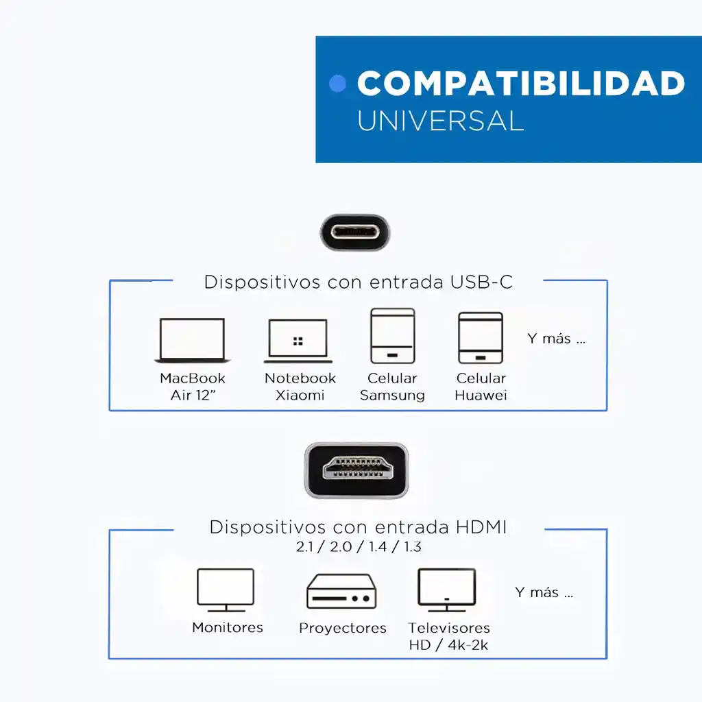 Cable Adaptador Usb C A Hdmi V2.1 4k 60hz Trenzado Oro 2mt