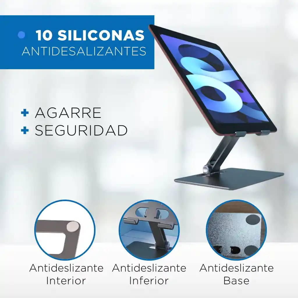 Soporte Tablet Para Ipad Celular Escritorio Aluminio Movible