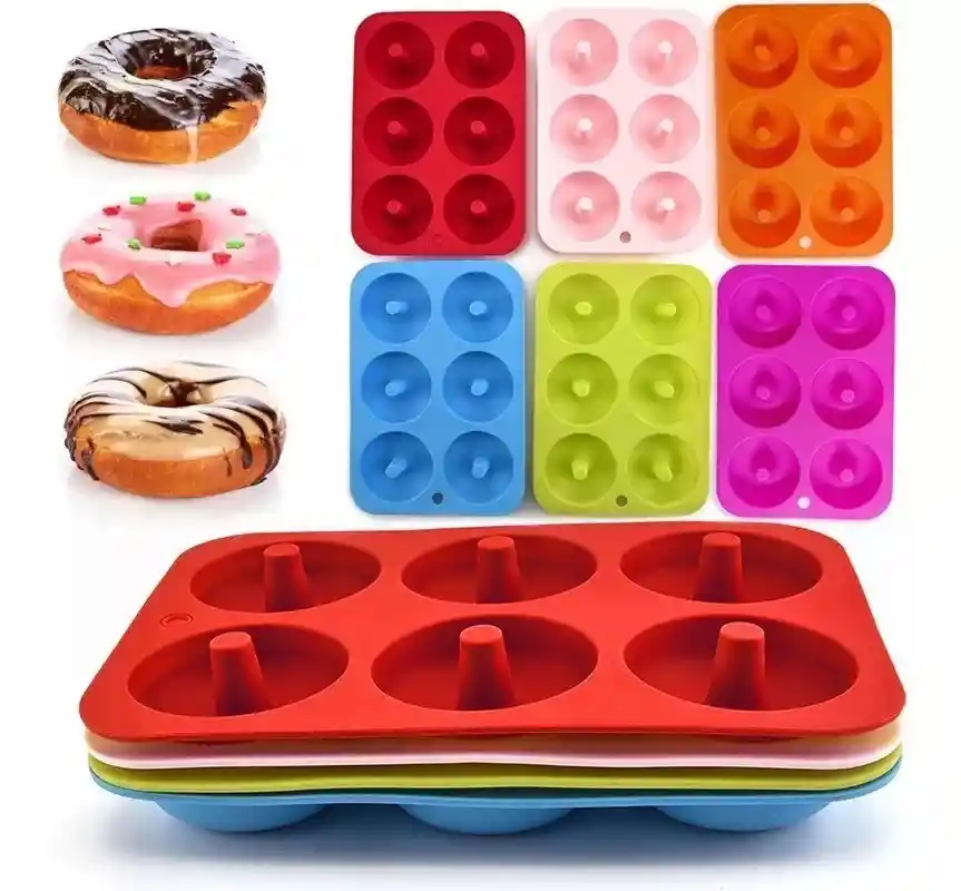 Molde Silicona Para Donut Donas Antiadherente Horno X 6