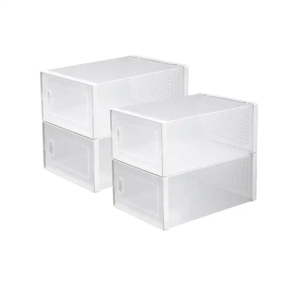 Caja Organizadora Zapatos Set X4 Banhaus Zapatero Apilable