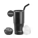 Mug Vaso Termo Agua Cafe 570ml Buffer Acero Inox + Tapas