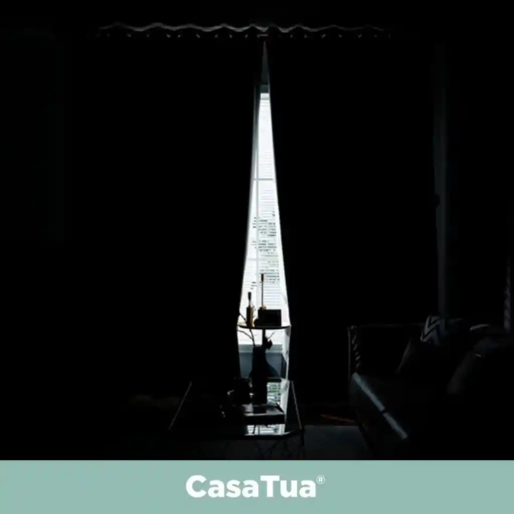 Cortina Blackout 100% Anti Luz, 2 Paños 140x220 Textura Lino