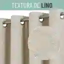 Cortina Blackout 100% Anti Luz, 2 Paños 140x220 Textura Lino