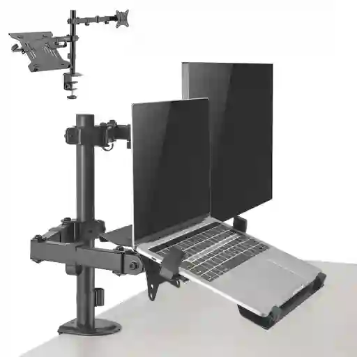 Soporte Brazo Doble Para Monitor Notebook Linkon Escritorio