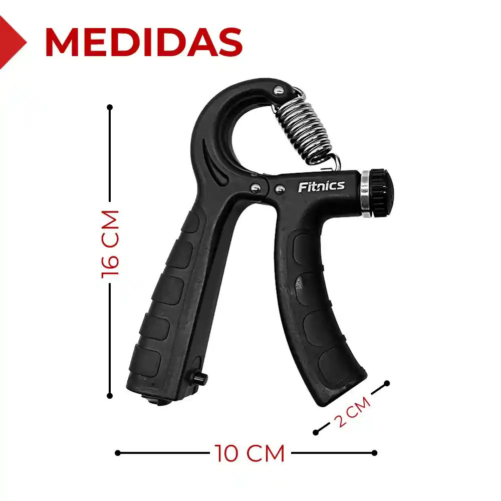 Hand Grip Ejercitador De Manos Fitnics Ajustable 5 A 60 Kg