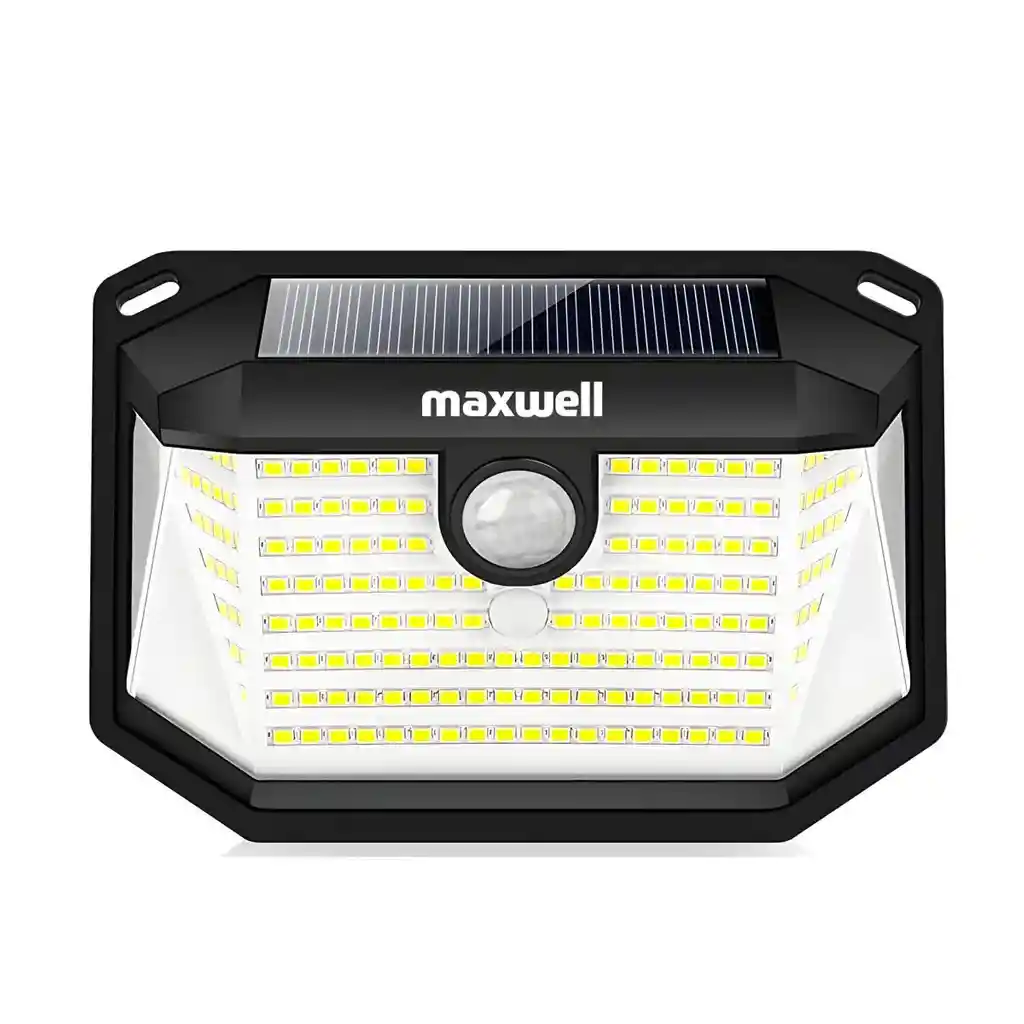 Lampara Solar Led Exterior Pared Maxwell Sensor Movimiento