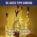 Luces Led Guirnalda Con Corcho Botella Hada X10 Unidades