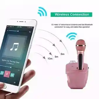 Parlante Bluetooth Karaoke Doble Micrófono Inalámbrico Usb