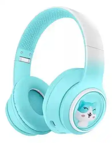 Audifonos Diadema Niños Bluetooth Recargable Muñeco Gato Akz08