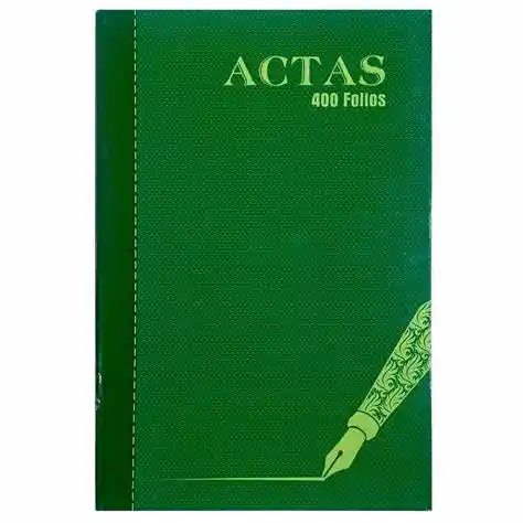 Libro De Actas X 400 Folios Pasta Dura