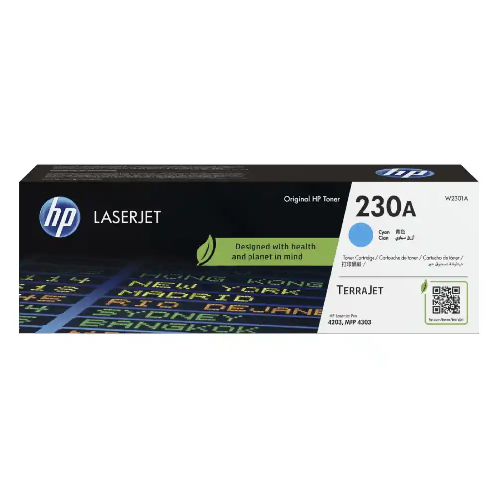 Cartucho De Tóner Hp 230a Cian Laserjet Original