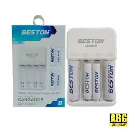 Cargador De Pilas Aaa Y Aa Beston (incluye 2 Baterias Aaa Y 2 Baterias Aa)