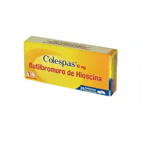 Colespas 10 Mg 30 Tabletas Recubiertas ( Hioscina Butilbromuro )