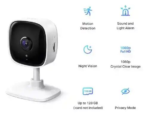 Cámara De Seguridad Tapo C-100 Blanca - Wifi, Full Hd, Audio Tp-link