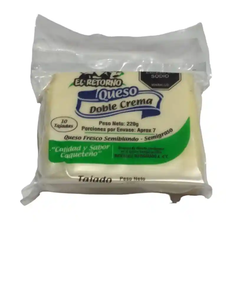 Queso Doble Crema Tajado