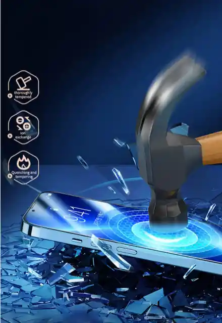 Vidrio Iphone 15 Protector Fácil Instalar Pantalla Protegida Fuerte Poderoso Anti Golpe Anti Rallones.