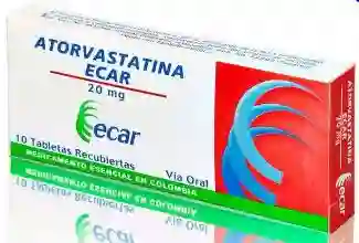 Atorvastatina Ecar Tabletas 20 Mg X 10 Tabletas