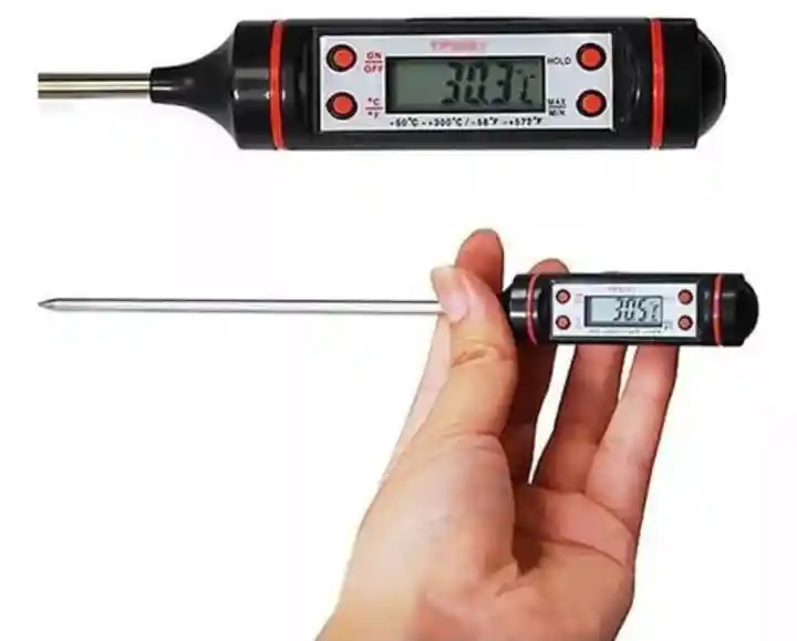 Termómetro Digital De Cocina Espeto De Acero Inoxidable