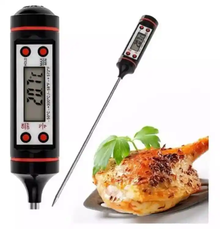 Termómetro Digital De Cocina Espeto De Acero Inoxidable, 14,5 Cm