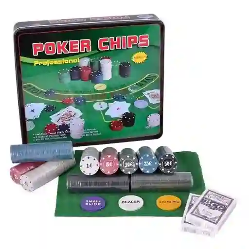 Set Poker Chips 500 Pcs Cartas Juego Casino