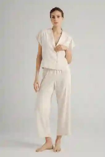 Pijama Camisa Manga Corta Pantalon Capri Para Dama Marca Options Intimate Ref 1511041