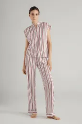 Pijama Camisa Sin Mangas Pantalon Largo Para Dama Marca Options Intimate Ref 1544041