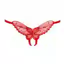 Tanga Mariposa Abierta Butterfly Crotchless Leg Avenue Rojo U