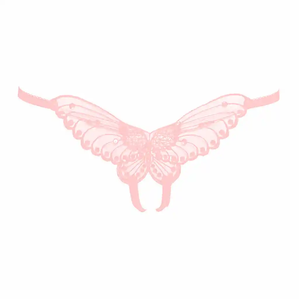 Tanga Mariposa Abierta Butterfly Crotchless Leg Avenue Rosa U