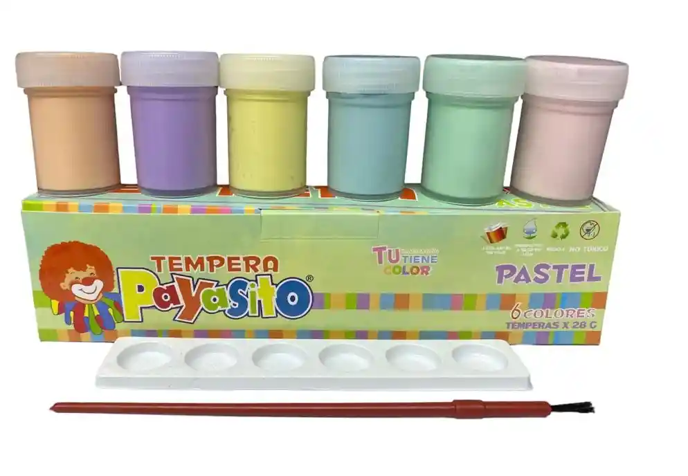 Tempera Payasito Pastel X 6 Colores