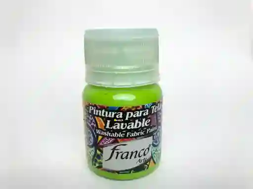 Pintura Para Tela Resistente Al Lavado 30 Cc Verde Limon