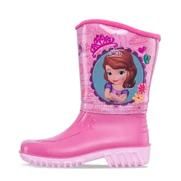 Disney Botas de Lluvia Sofia Hannia Para Niña Fucsia Talla 22