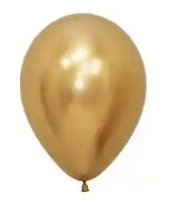 Bombas Globos R12 Reflex Cromada Dorado Paquete X 10 Sempertex