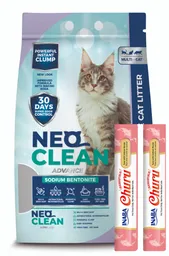 Neo Clean® Arena Sanitaria Para Gatos Aroma A Lavanda 4.13 Kg Gratis 2 Churu® Salmón