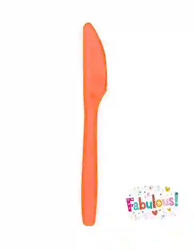 Cuchillos Plasticos Naranja X 12 Unidades Sempertex