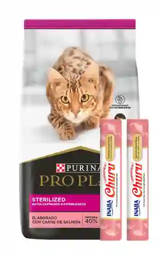 Pro Plan® Cat Sterilized 1 Kg Gratis 2 Churu® Salmón