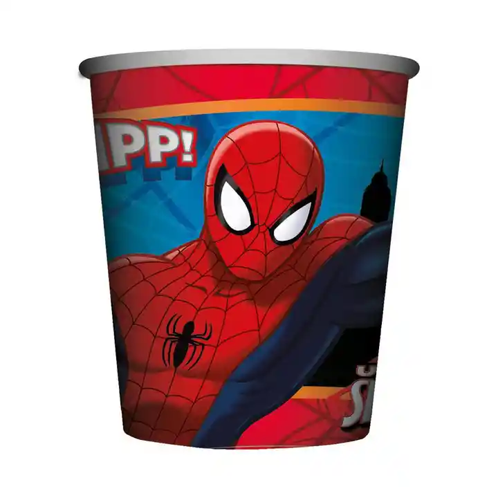 Vaso Desechable Spiderman De Carton 9 Oz X 8 Sempertex