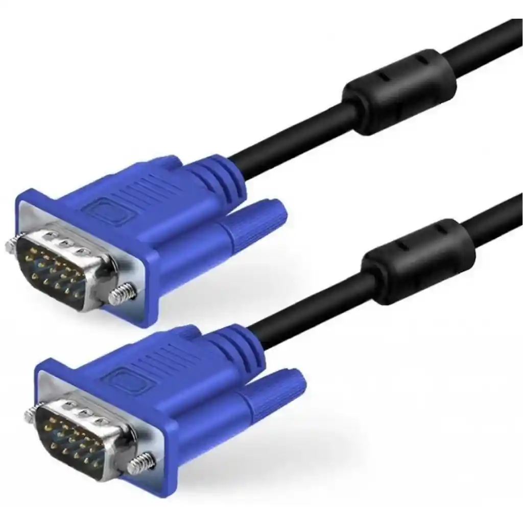 Cable Vga 1.8 Metros Azul Cable Grueso Resistente | Uso Rudo