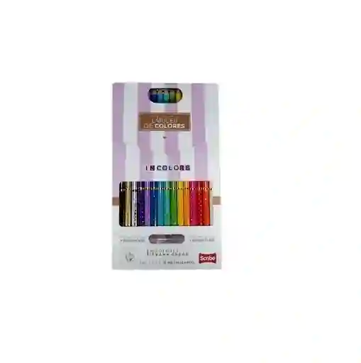 Colores Scribe Incolors Punta Gruesa Y Resistente X 15 Colores