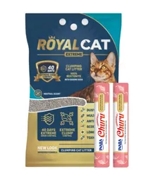 Royal Cat® Arena Sin Aroma 5 Kg Gratis 2 Churu® Salmón
