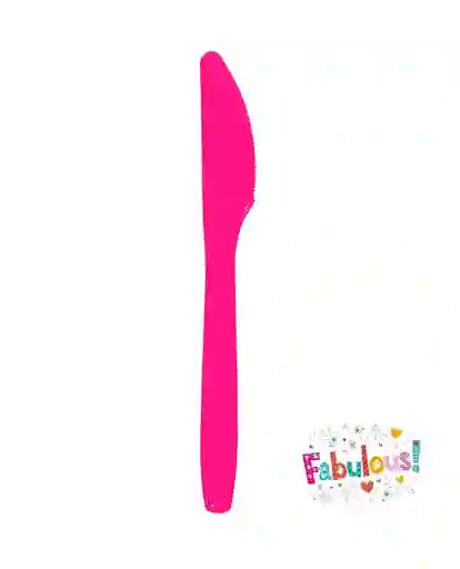 Cuchillos Plasticos Fucsia X 12 Unidades Sempertex