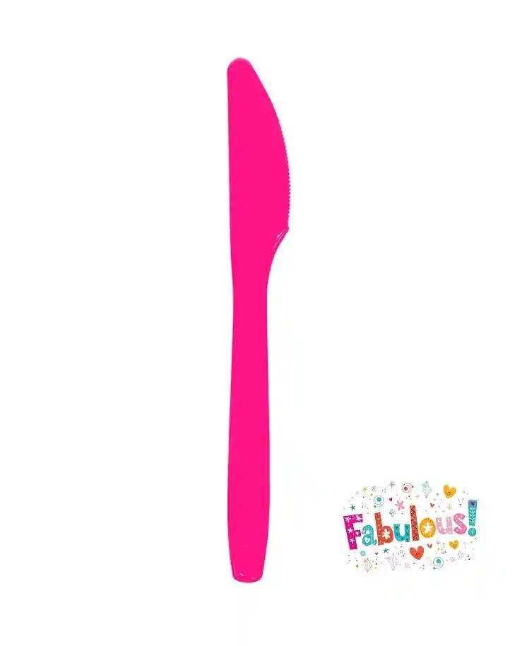 Cuchillos Plasticos Fucsia X 12 Unidades Sempertex