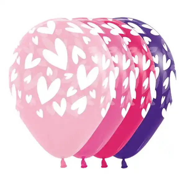 Bombas Globos R12 Fashion Surtido Corazones Modernos Paquete X 10 Sempertex, Amor Amistad