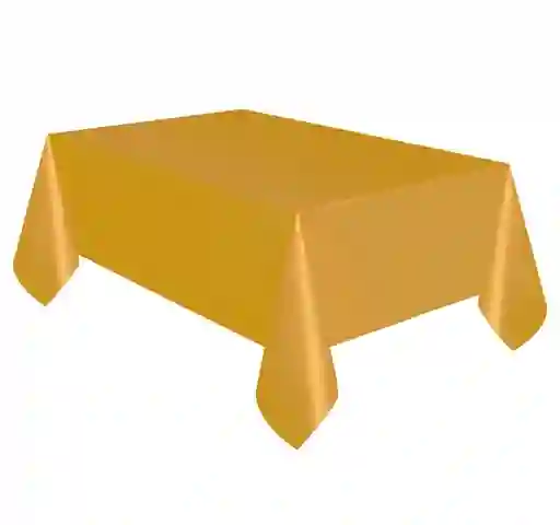 Mantel Plastico Para Fiesta Dorado 2,7 X 1,37 Mt Sempertex