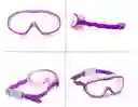 Gafas De Natacion Kids Tipo Careta Color Morado Con Estuche