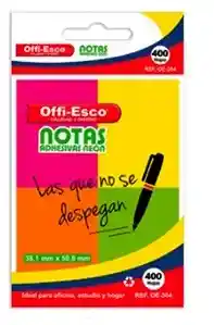 Notas Adhesivas Post-it Neon Mini 38 X 51 Mm 400 Hojas Oe-364