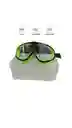 Gafas De Natacion Kids Tipo Careta Color Verde Y Negro Con Estuche